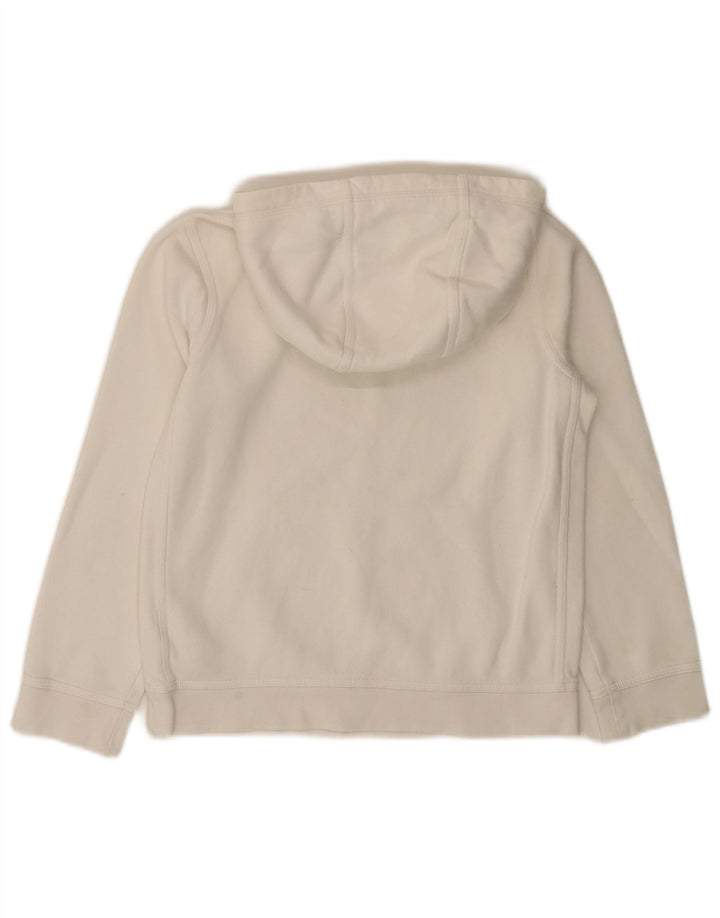 NIKE - Sudadera con capucha para niños, diseño gráfico, ajuste estándar, 10-11 años, talla mediana, color blanco