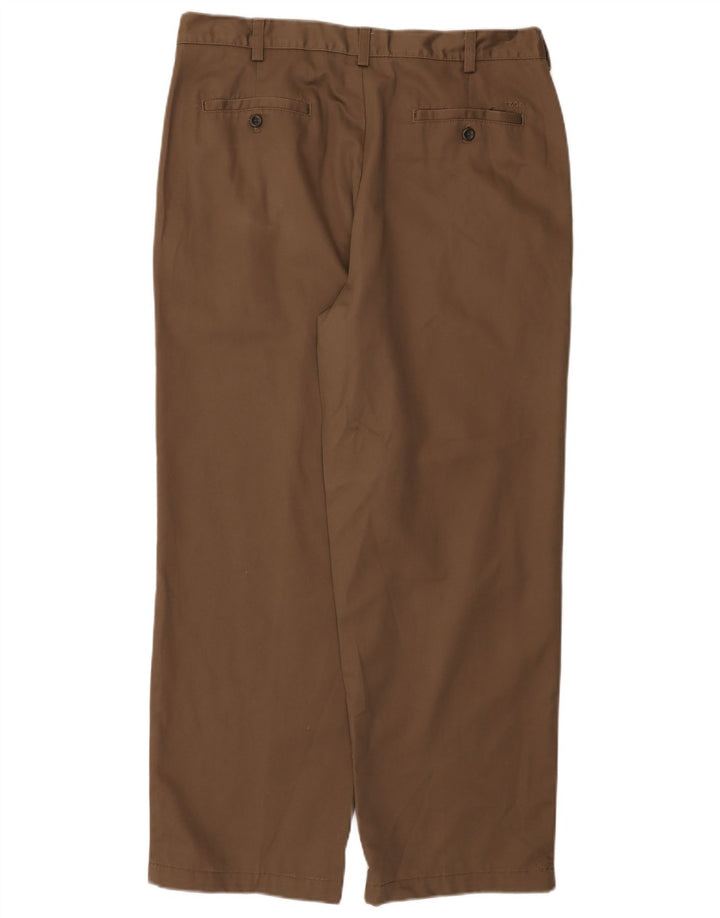IZOD Pantalón chino recto para hombre W36 L29 Algodón beige