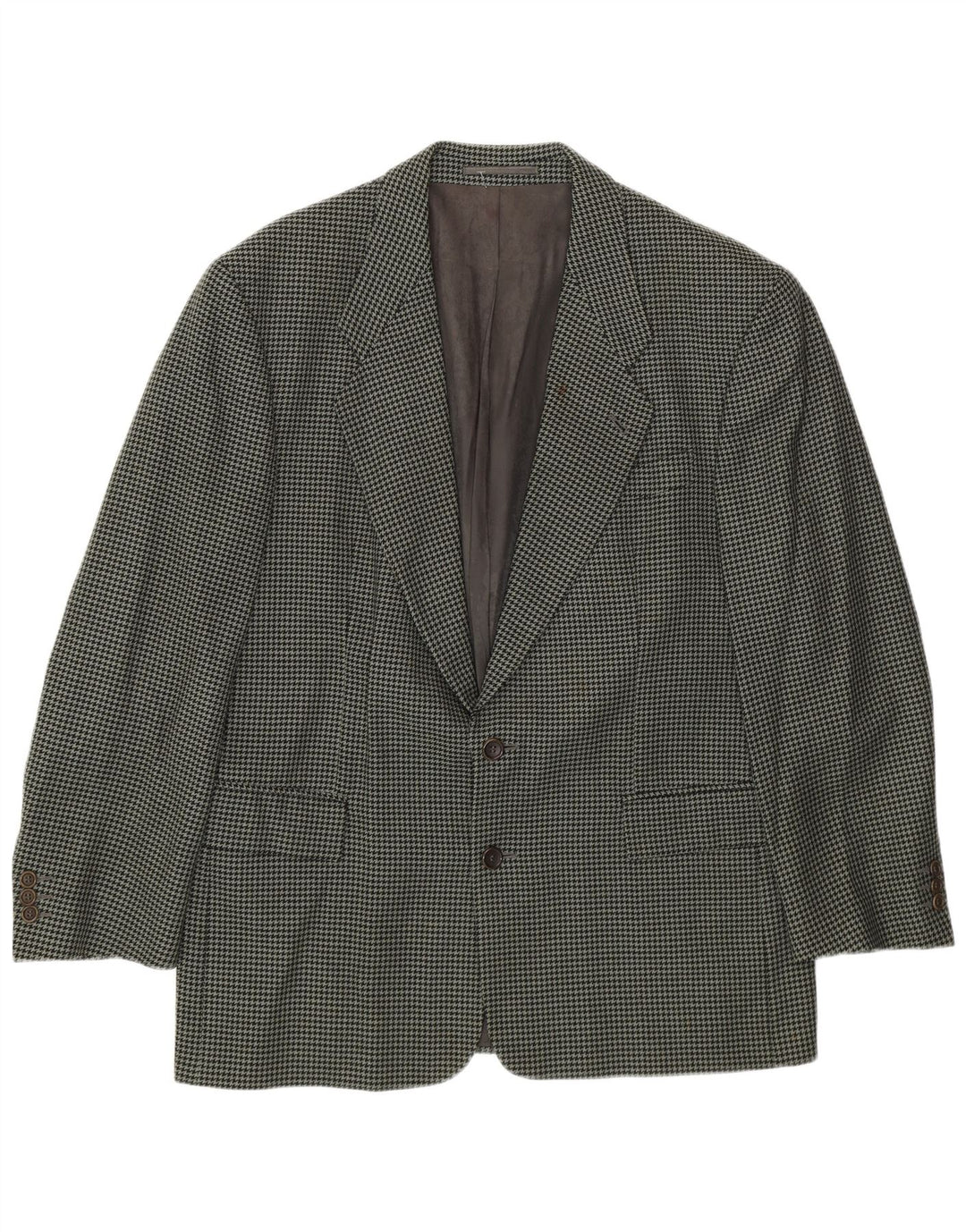 Hugo Boss Chaqueta tipo blazer para hombre IT 50 Lana nueva de pata de gallo verde grande