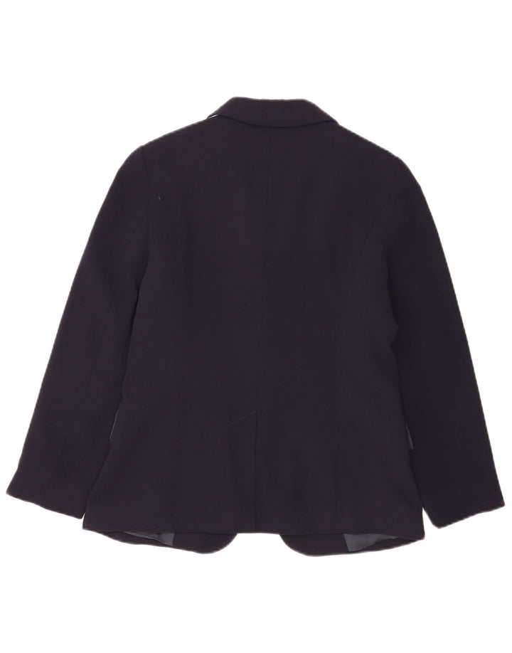 Marella Chaqueta Blazer de 2 Botones para Mujer UK 8 Small Acetato de Rayas Azul Marino