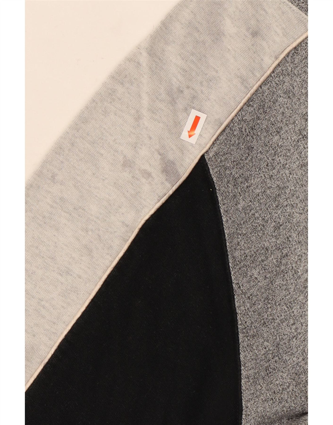 CHAMPION Sudadera con cuello y cremallera para hombre Jumper Large Grey Colorblock Cotton