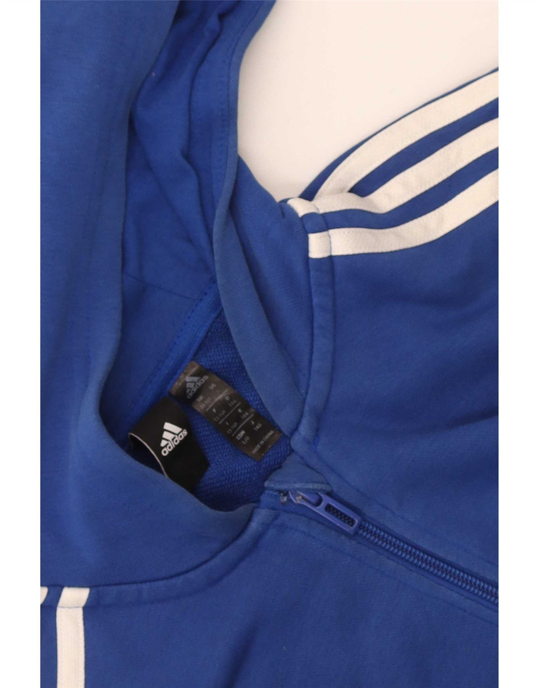 Adidas Sudadera con capucha y cremallera para niños 13-14 años Azul