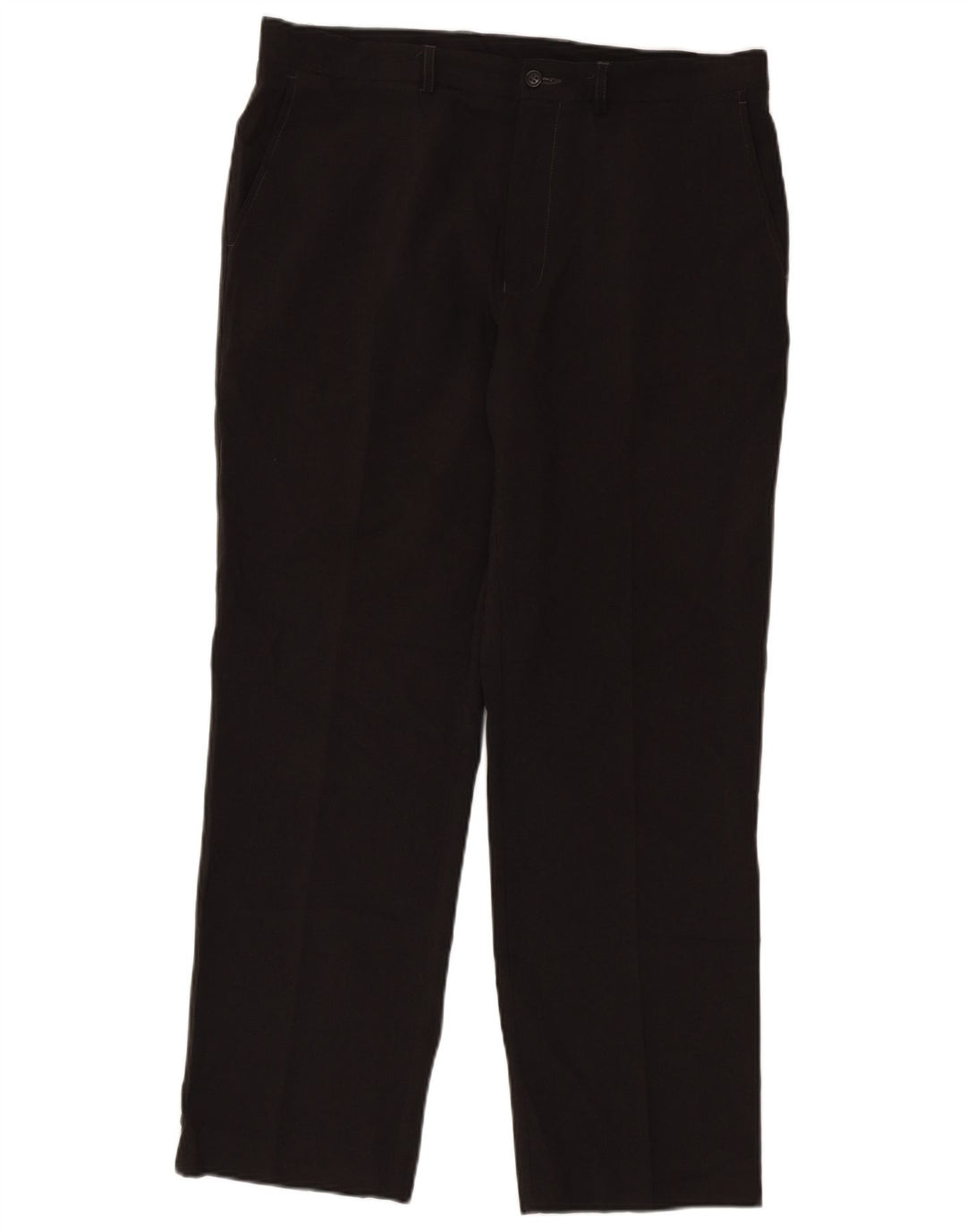 Marks & Spencer Pantalón chino recto para hombre W36 L31 Poliéster gris