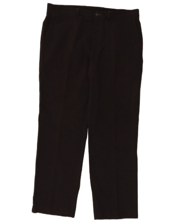 Marks & Spencer Pantalón chino recto para hombre W36 L31 Poliéster gris