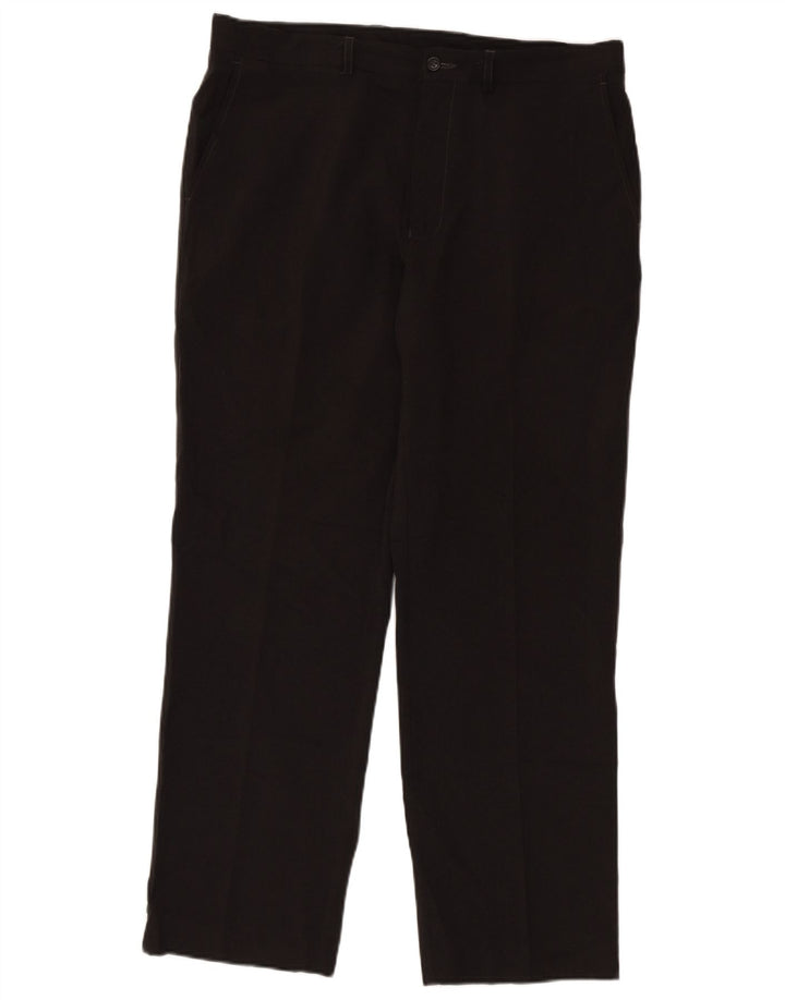 Marks & Spencer Pantalón chino recto para hombre W36 L31 Poliéster gris