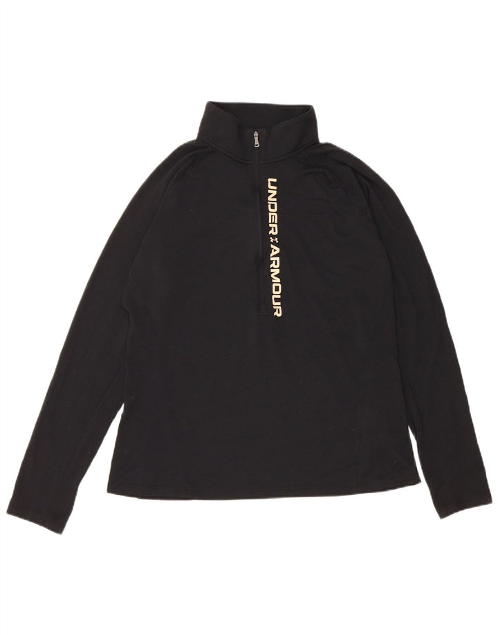 UNDER ARMOUR Top de chándal con estampado gráfico para mujer Reino Unido 40 Grande Negro