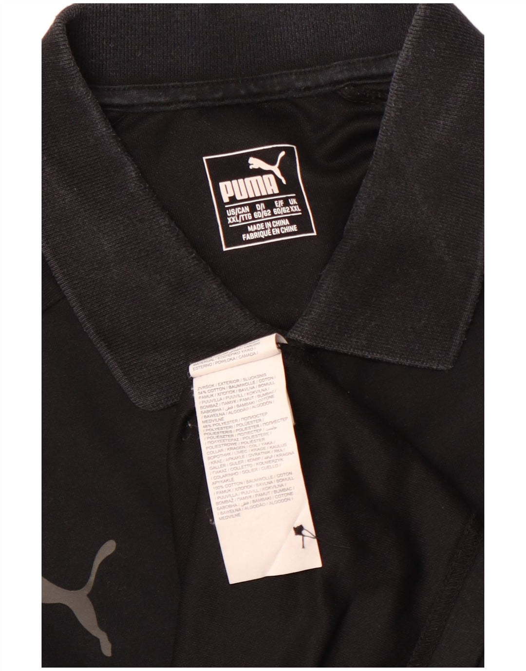 PUMA Polo para hombre 2XL Algodón negro