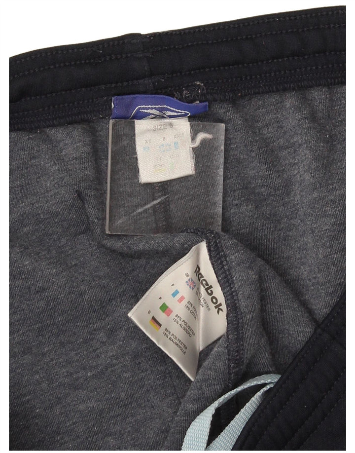 Reebok Pantalones de chándal para mujer UK 8 Small Azul marino Poliéster