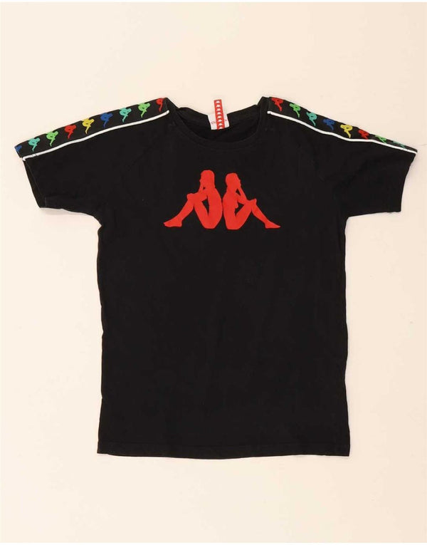 Kappa Camiseta gráfica para niños 11-12 años Negro Algodón