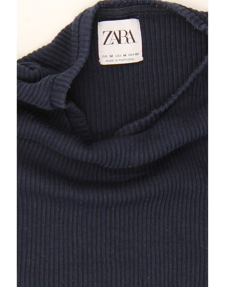 Zara Hombre Camiseta Top Medium Azul Marino