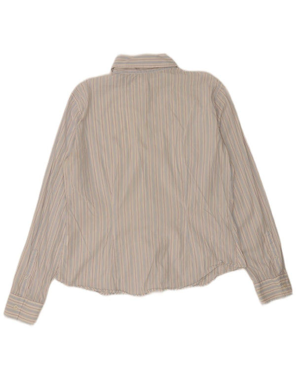 Camisa Brooksfield para mujer IT 48 XL Algodón a rayas azules