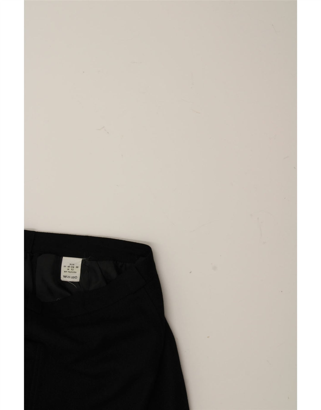 VINTAGE Womens Midi Skirt UK 12 Medium W28 Black Polyester Vintage Vintage and Second-Hand Vintage from Messina Hembry 