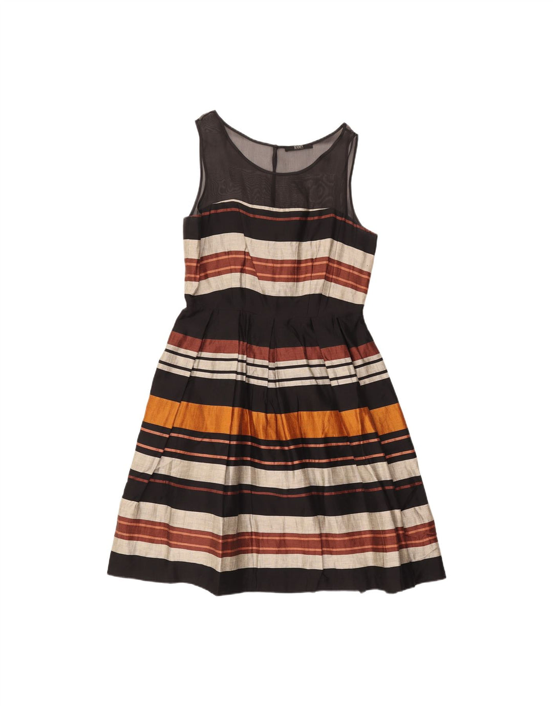 SEVENTY Womens Sleeveless A-Line Dress UK 12 Medium Multicoloured Striped