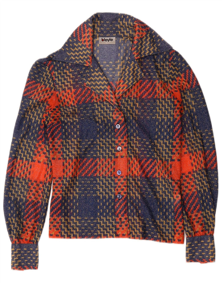 Blusa camisera para mujer Bleyle IT 38 XS Poliamida a cuadros multicolor