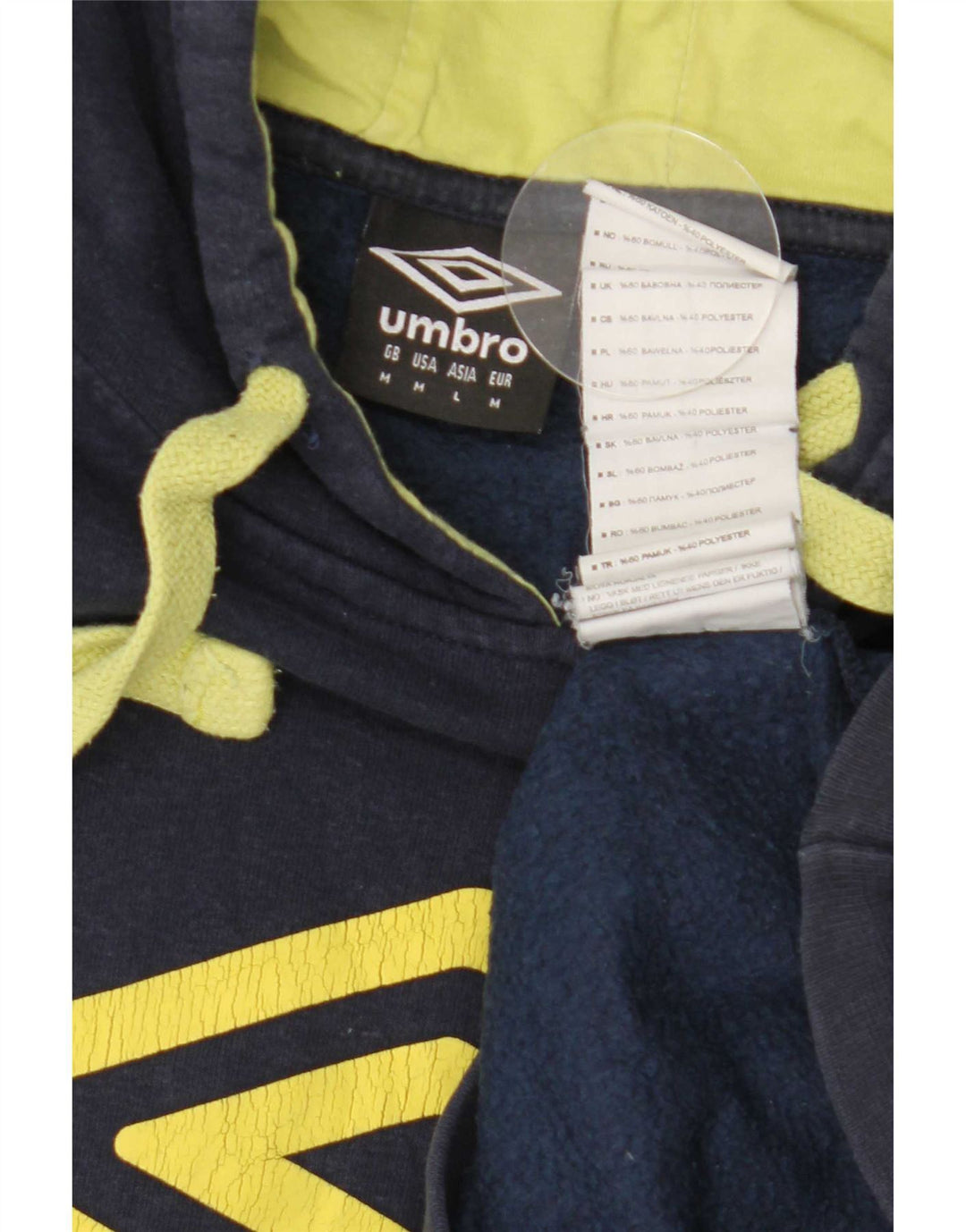 Umbro Hombre Sudadera Con Capucha Gráfica Jersey De Algodón Azul Marino Mediano