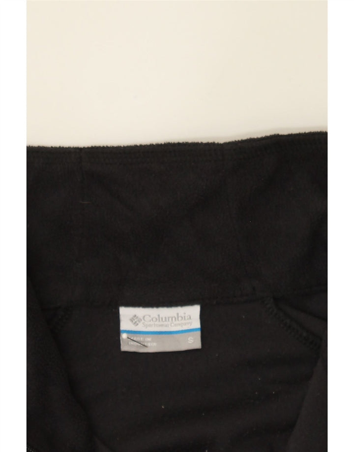 COLUMBIA Womens Zip Neck Fleece Jumper UK 10 Small Black Polyester Vintage Columbia and Second-Hand Columbia from Messina Hembry 