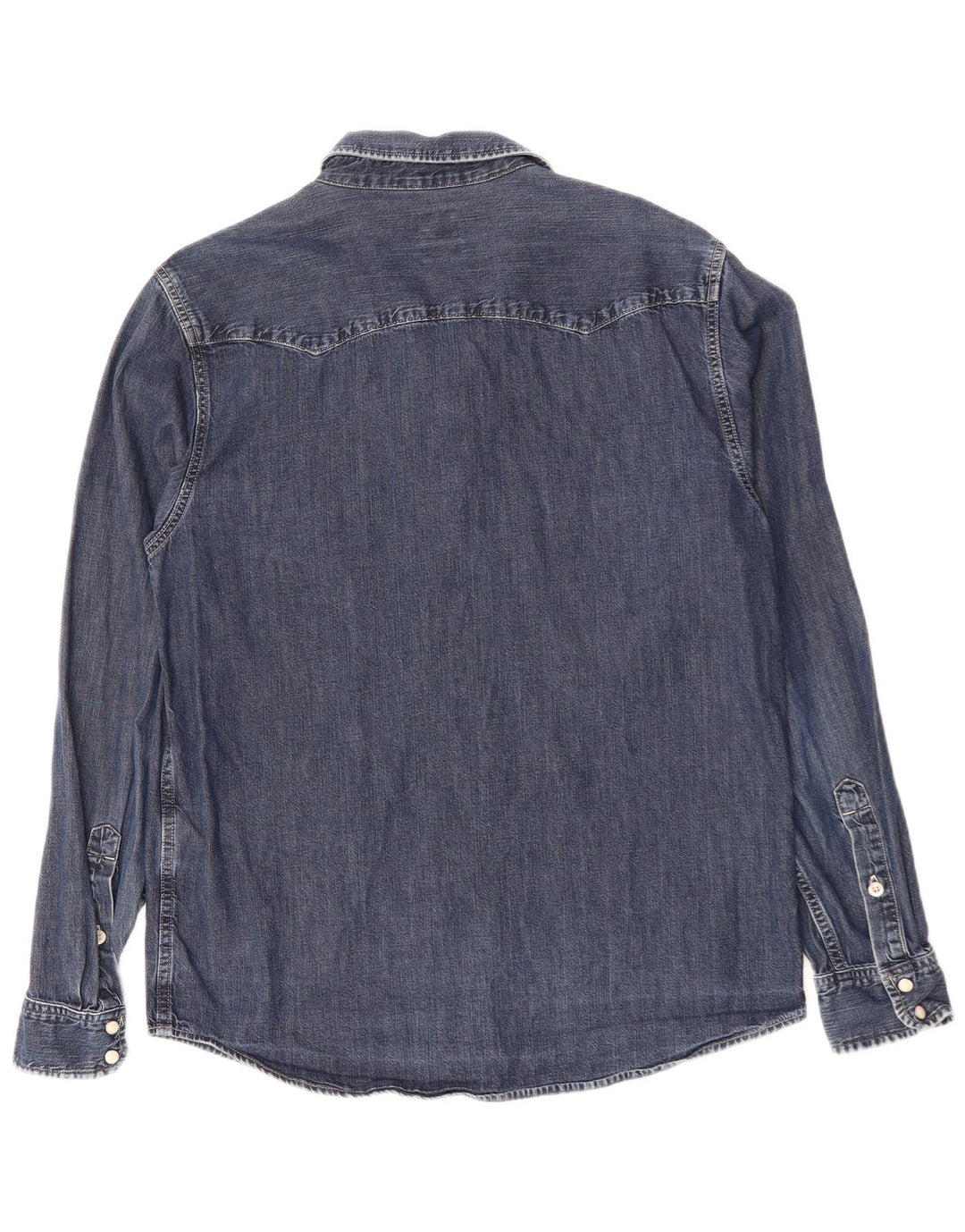 LEE Camisa vaquera para hombre grande de algodón azul marino