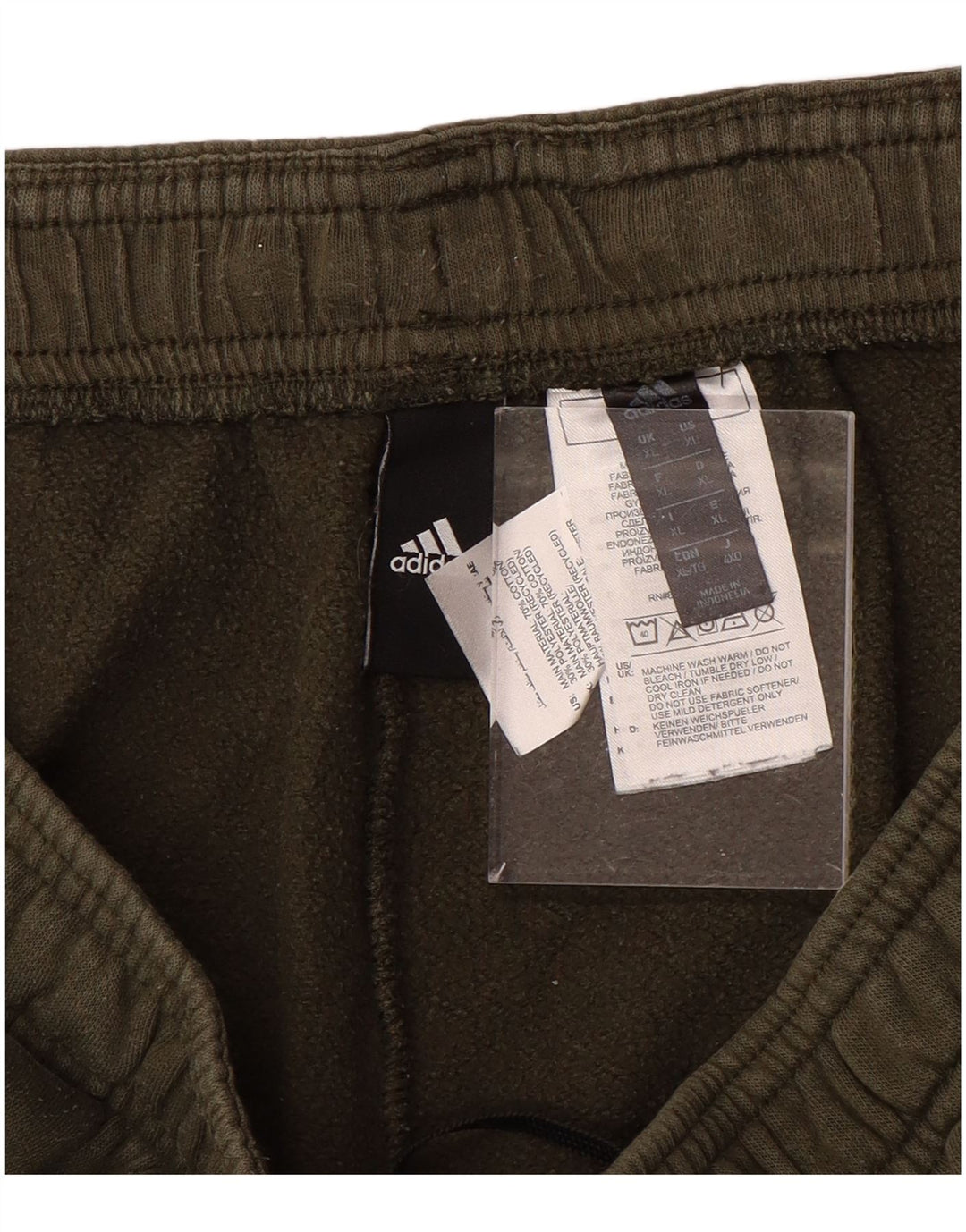 ADIDAS Hombre Pantalón Chándal Joggers XL Caqui Algodón