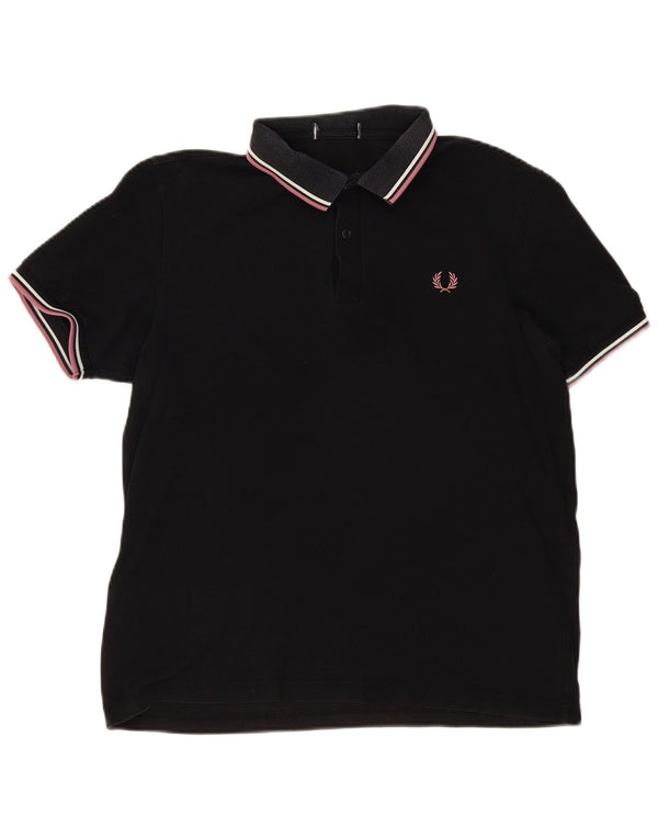 Polo Fred Perry Hombre Algodón Negro Medio