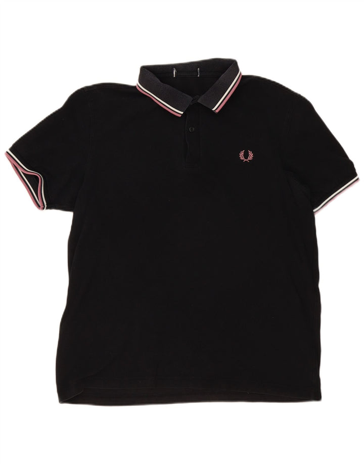Polo Fred Perry Hombre Algodón Negro Medio