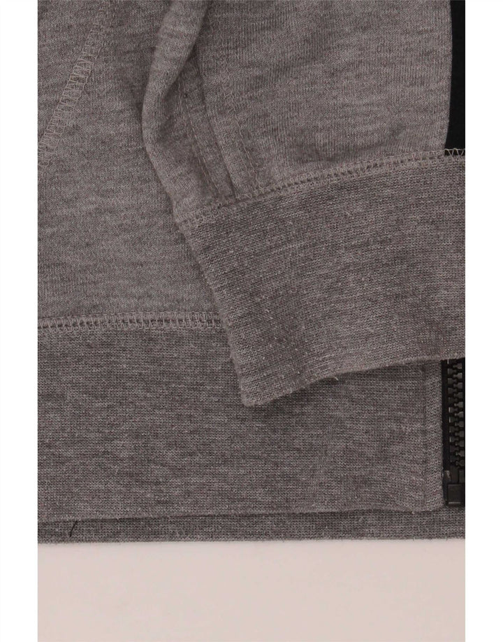 Adidas Mens Climalite Zip Sudadera con capucha suéter pequeño gris moteado poliéster