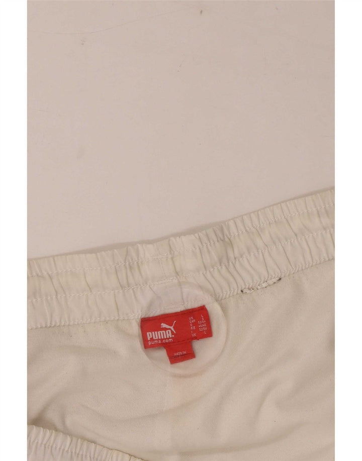 Puma - Pantalón de chándal para hombre, talla grande, color blanco