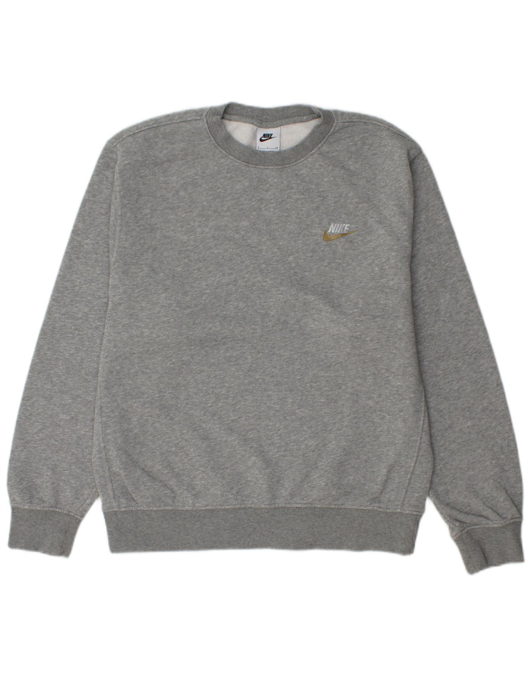 NIKE Hombre Loose Fit Sudadera Jumper Small Gris Algodón