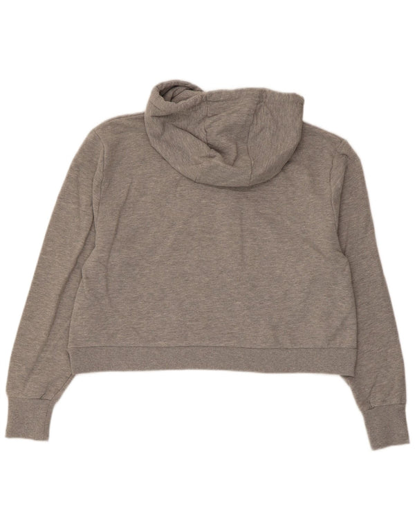 Ellesse Jersey con capucha y estampado gráfico extragrande para mujer Reino Unido 10 Small Gris Algodón