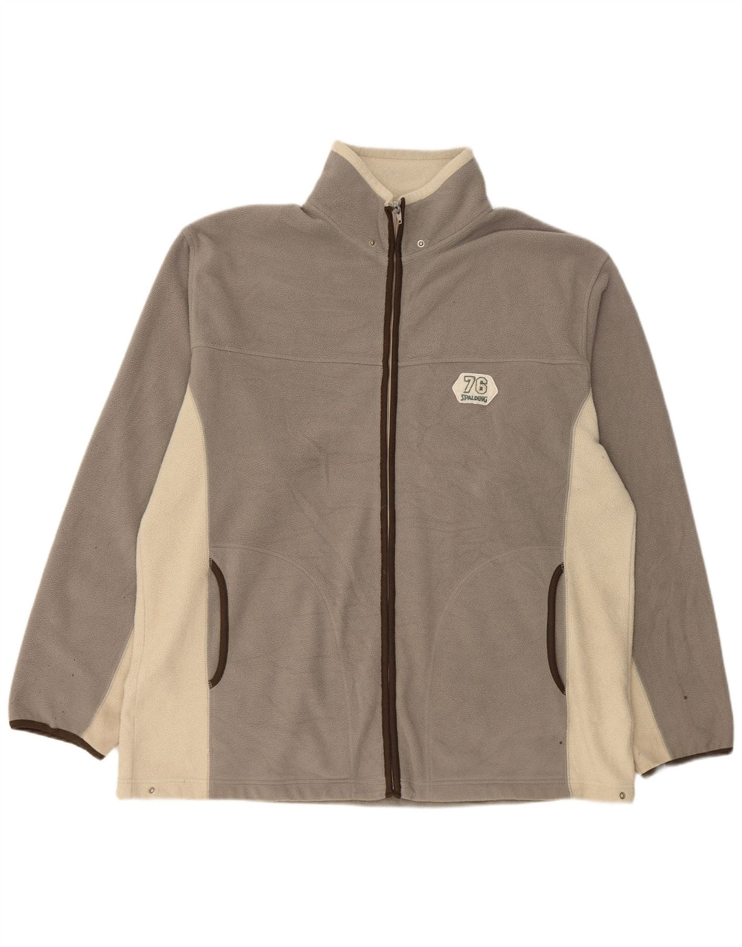 Spalding Mens Liner Fleece Jacket UK 42 XL Gris Colorblock Poliéster