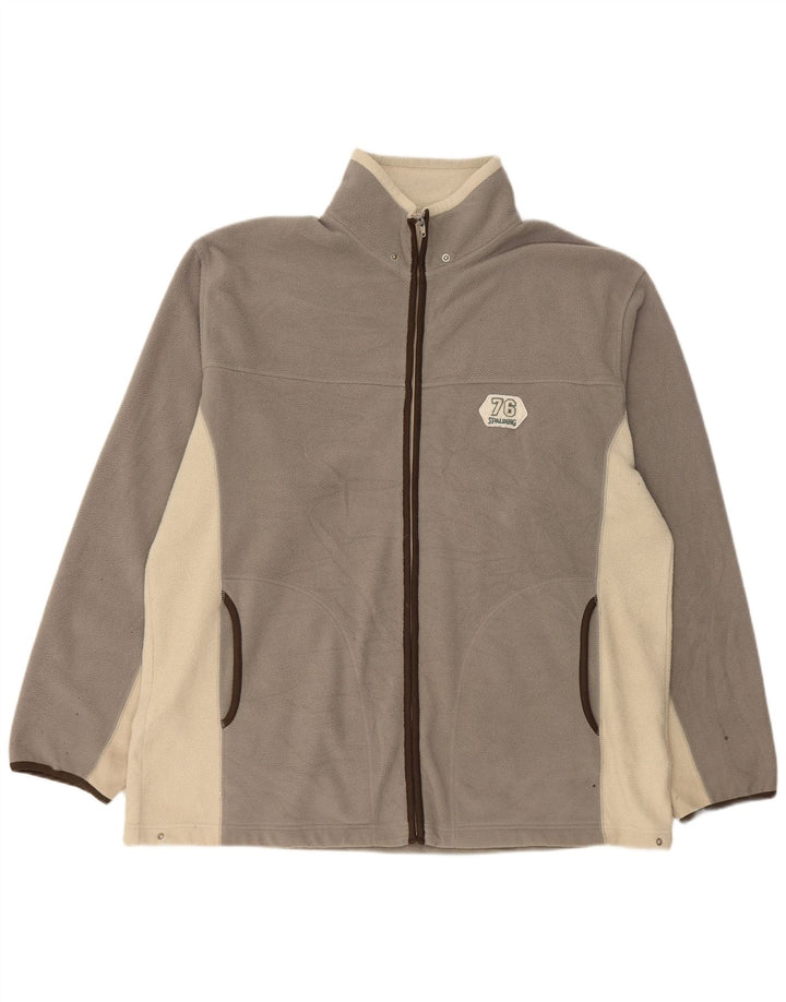 Spalding Mens Liner Fleece Jacket UK 42 XL Gris Colorblock Poliéster