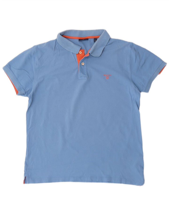 Gant Polo Hombre Grande Azul Algodón
