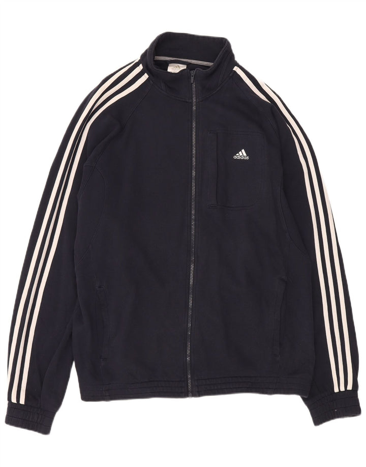 Adidas Hombre Chándal Top Chaqueta XL Azul Marino Algodón