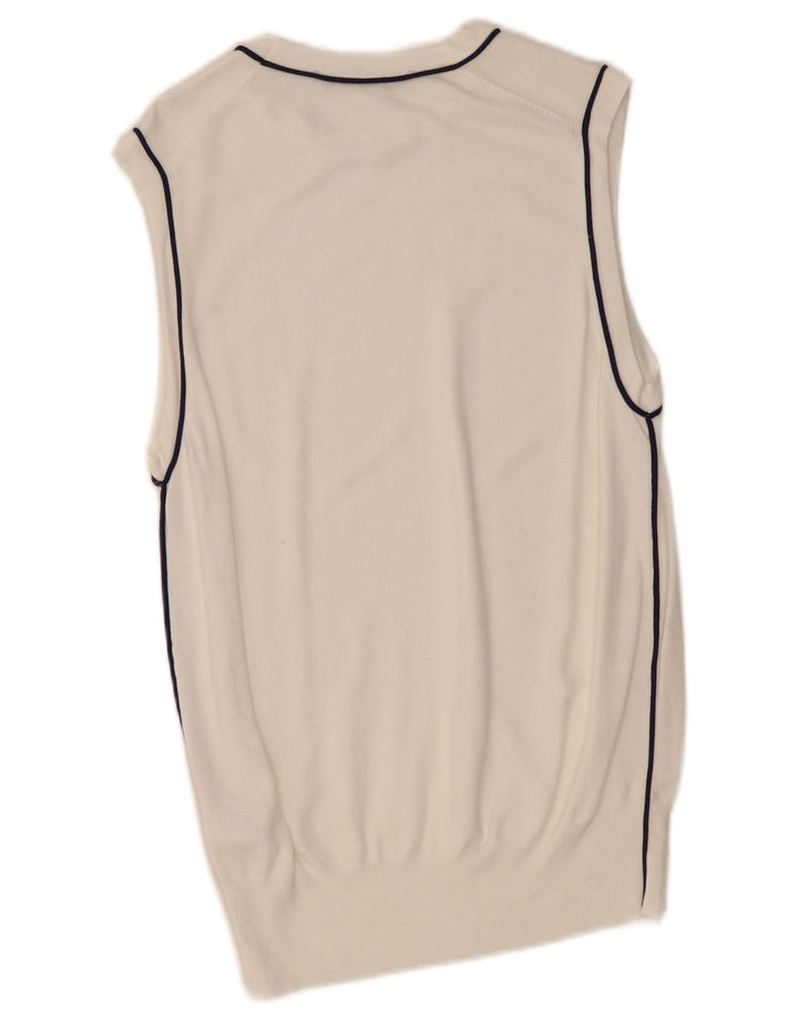 ZARA Mujer Chaleco Tank Top ES 40 XL Viscosa Blanco