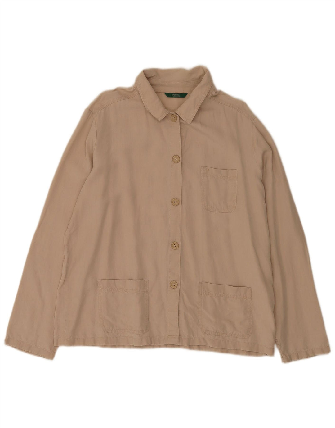 Camisa Marks & Spencer para mujer UK 46 Large Beige Lyocell