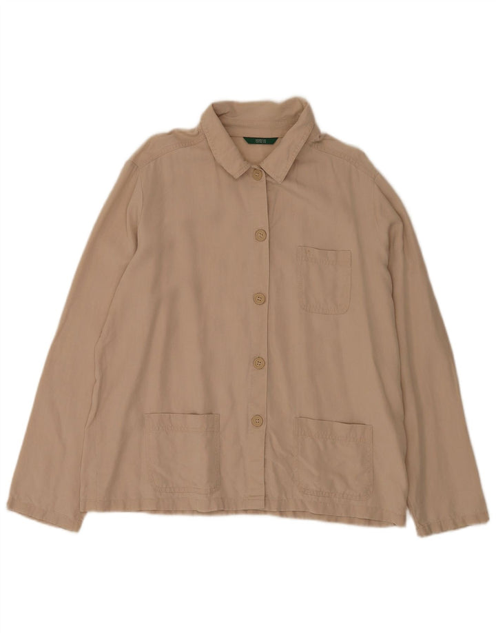 Camisa Marks & Spencer para mujer UK 46 Large Beige Lyocell