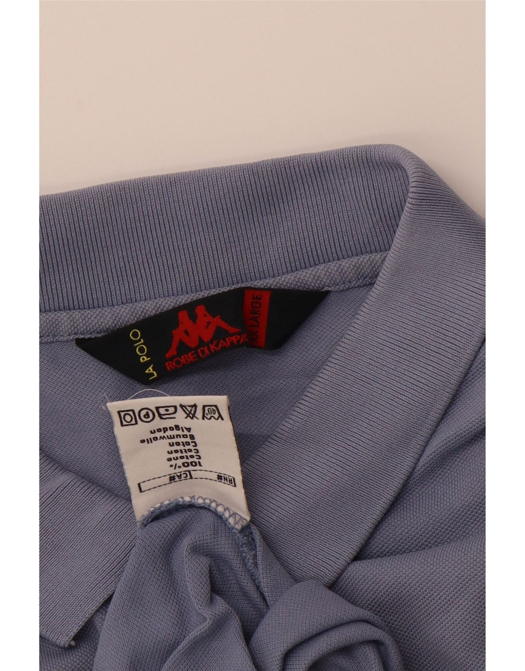 KAPPA Mens Polo Shirt 2XL Blue Cotton Vintage Kappa and Second-Hand Kappa from Messina Hembry 
