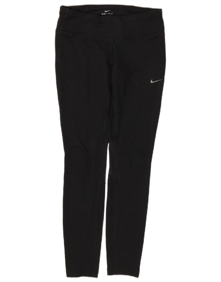 NIKE Leggings Dri Fit para mujer UK 10 Small Poliéster negro