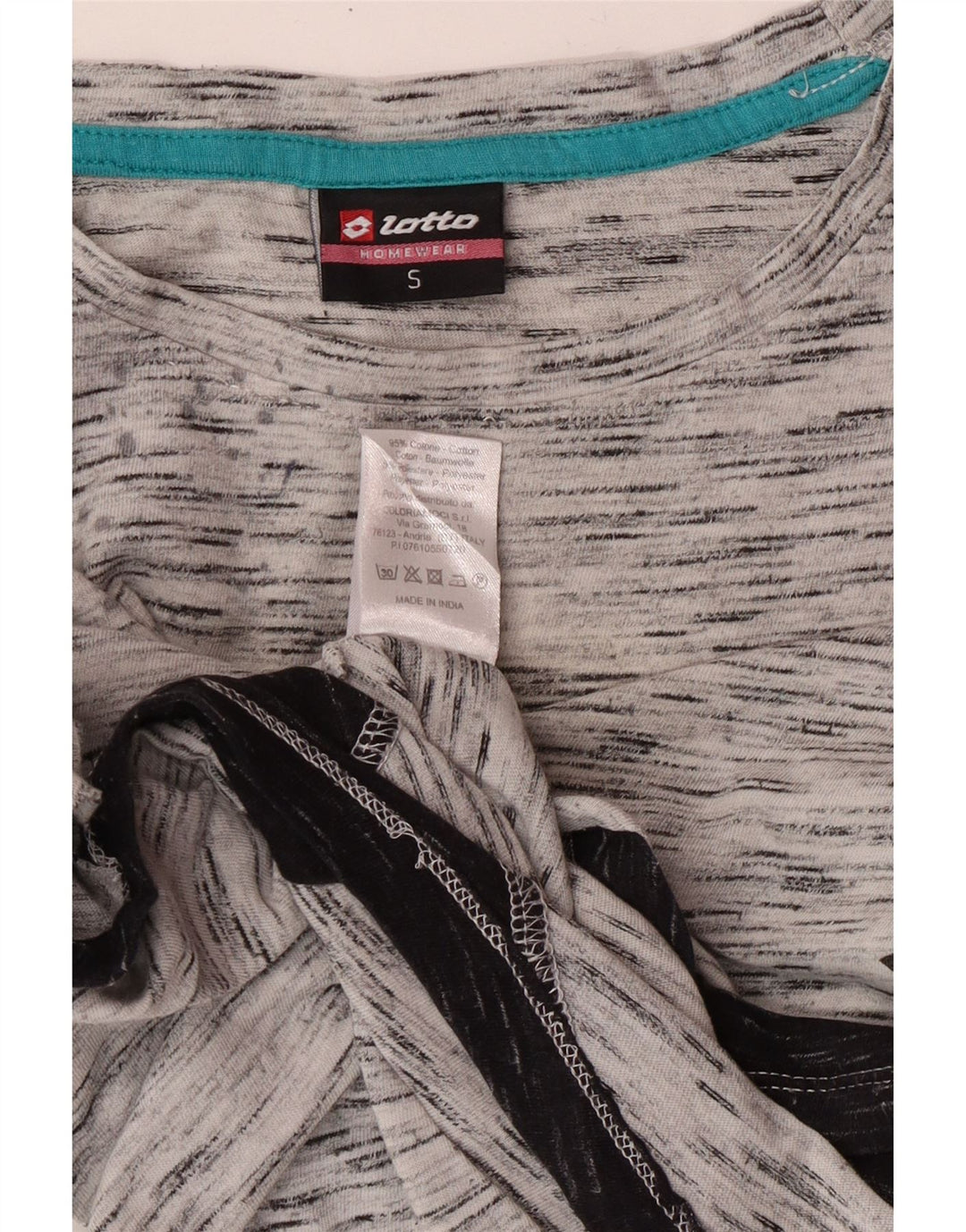 LOTTO Top gráfico extragrande para mujer, manga larga, UK 40, pequeño, gris moteado