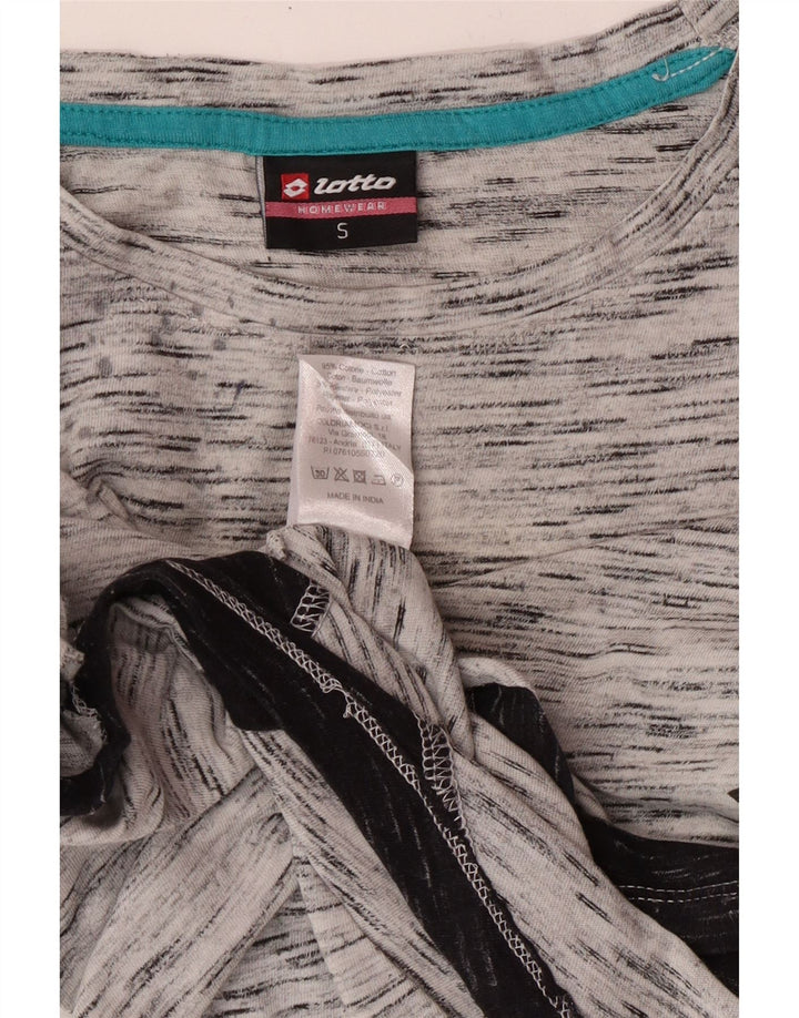LOTTO Top gráfico extragrande para mujer, manga larga, UK 40, pequeño, gris moteado
