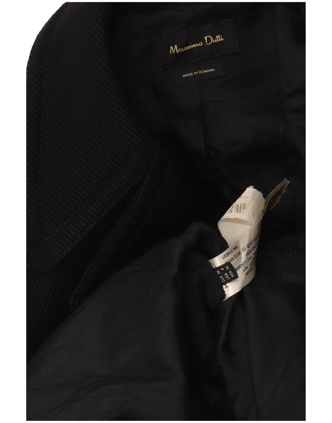 Massimo Dutti Chaqueta Blazer Cruzada Mujer EU 36 XS Negro Poliamida