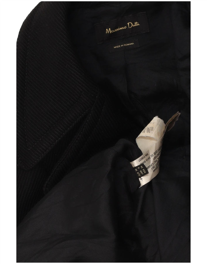 Massimo Dutti Chaqueta Blazer Cruzada Mujer EU 36 XS Negro Poliamida