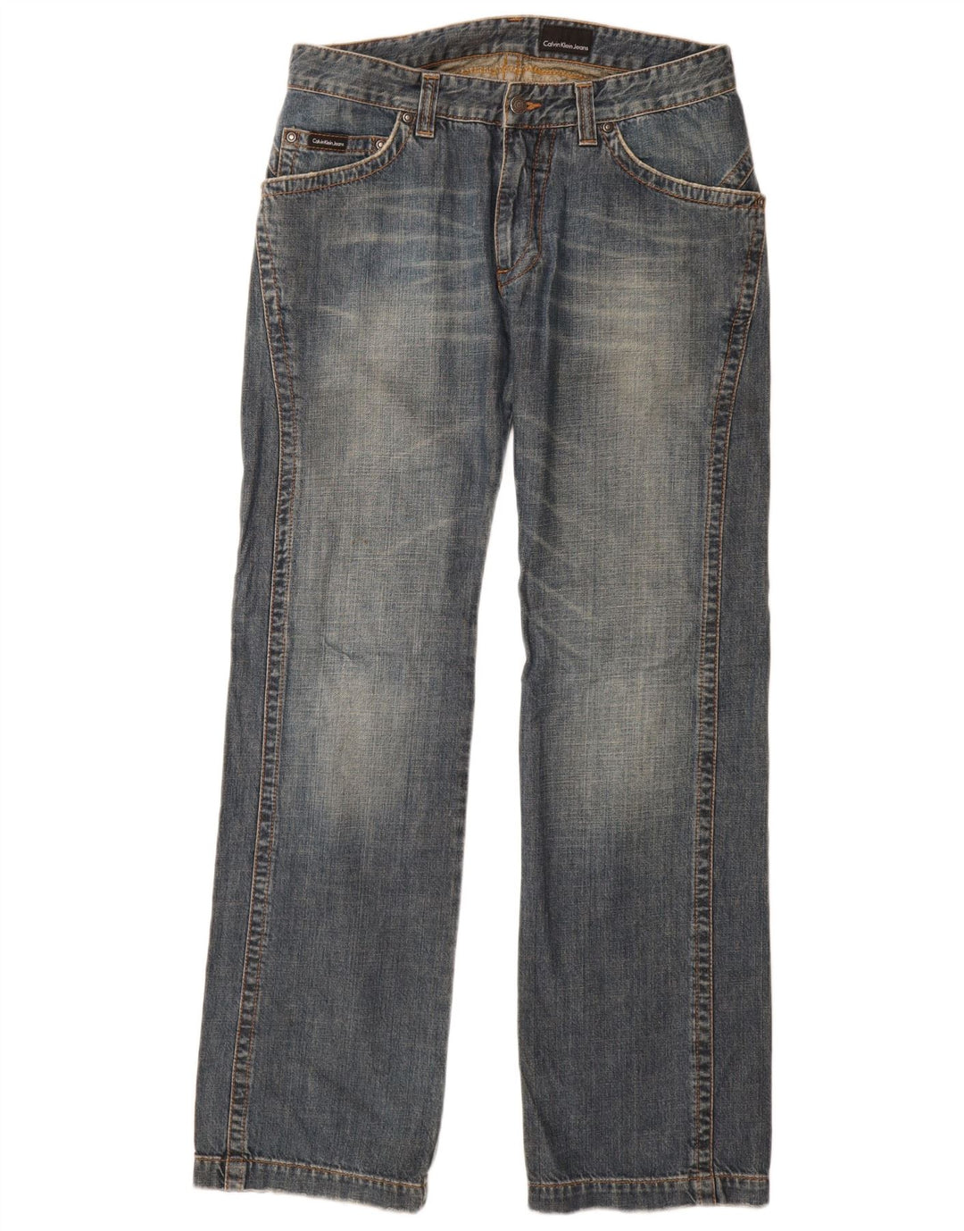 Vaqueros rectos para mujer CALVIN KLEIN W32 L34 Algodón azul