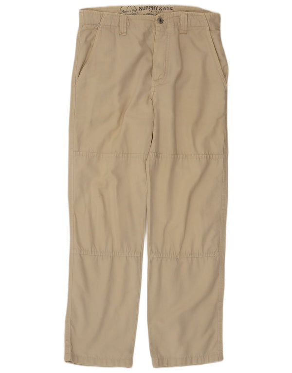 Murphy & Nye Mens Sailmakers Straight Chino Trousers Small W29 L29 Beige