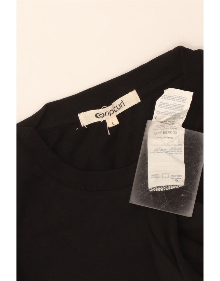 Rip Curl - Camiseta gráfica para hombre, talla grande, algodón negro