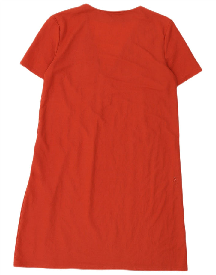 Zara Vestido Acampanado para Mujer UK 44 Viscosa Roja Mediana