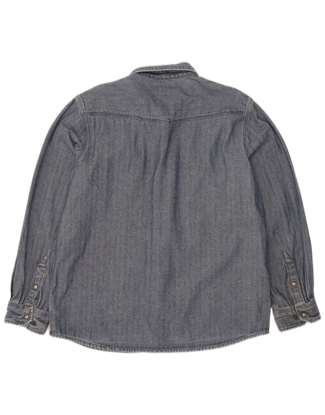 Carhartt Hombre Camisa Slim Fit De Algodón En Espiga Azul Grande