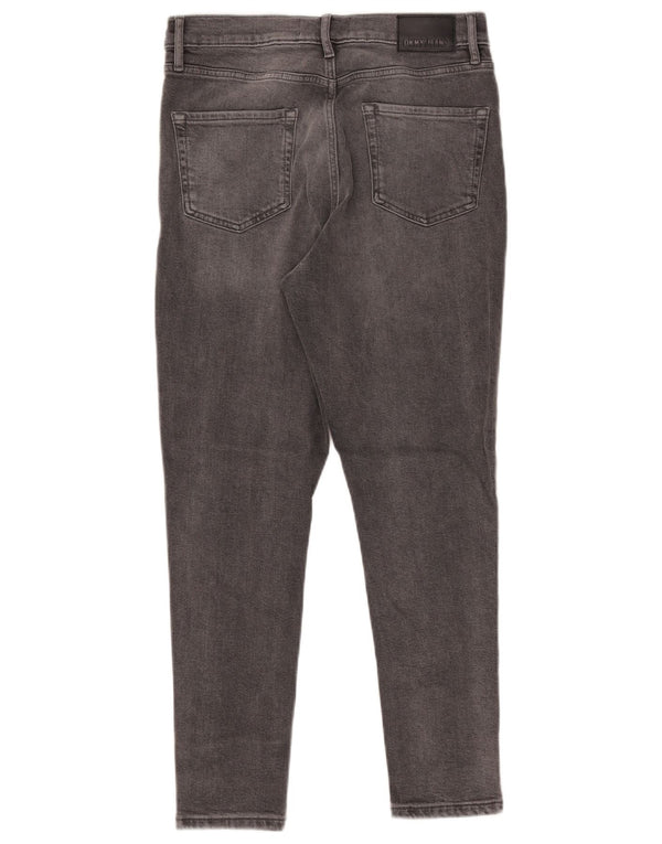 Vaqueros ajustados y cortos de cintura alta para mujer Dkny W30 L26 Algodón gris