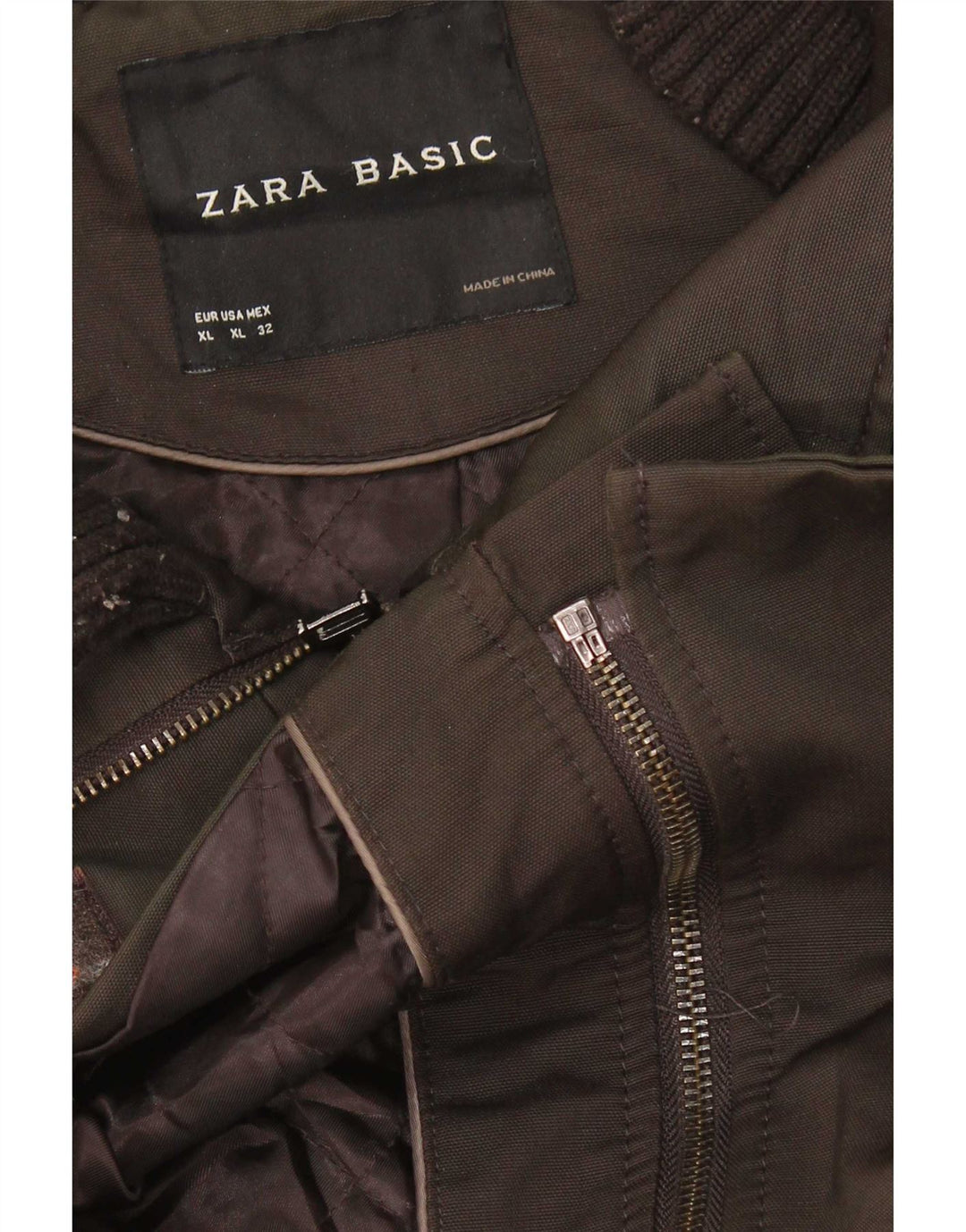 Zara Mujer Duffle Jacket ES 40 XL Marrón
