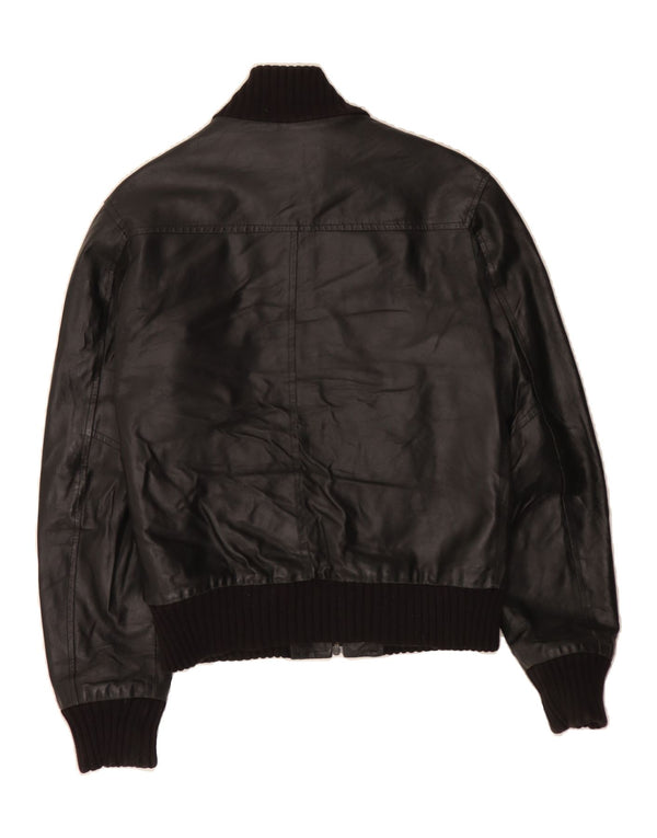 XAGON Chaqueta de cuero para hombre UK 34 XS Cuero negro