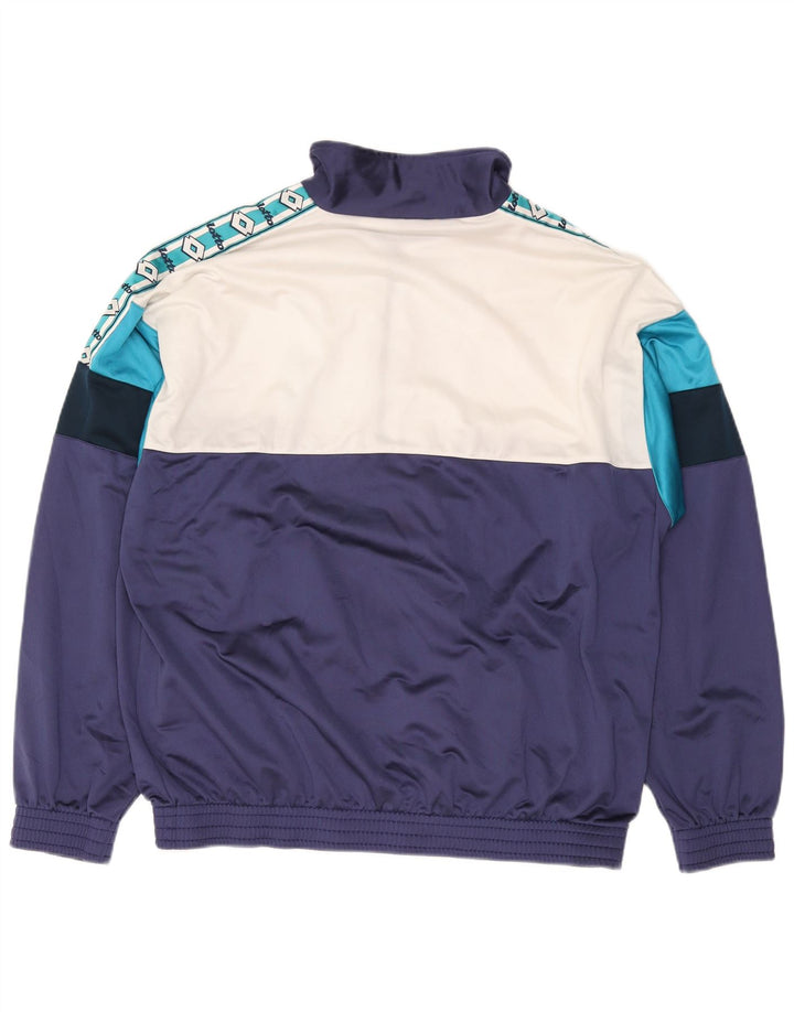 LOTTO Chaqueta superior de chándal con gráfico para hombre 2XL Azul marino Colorblock